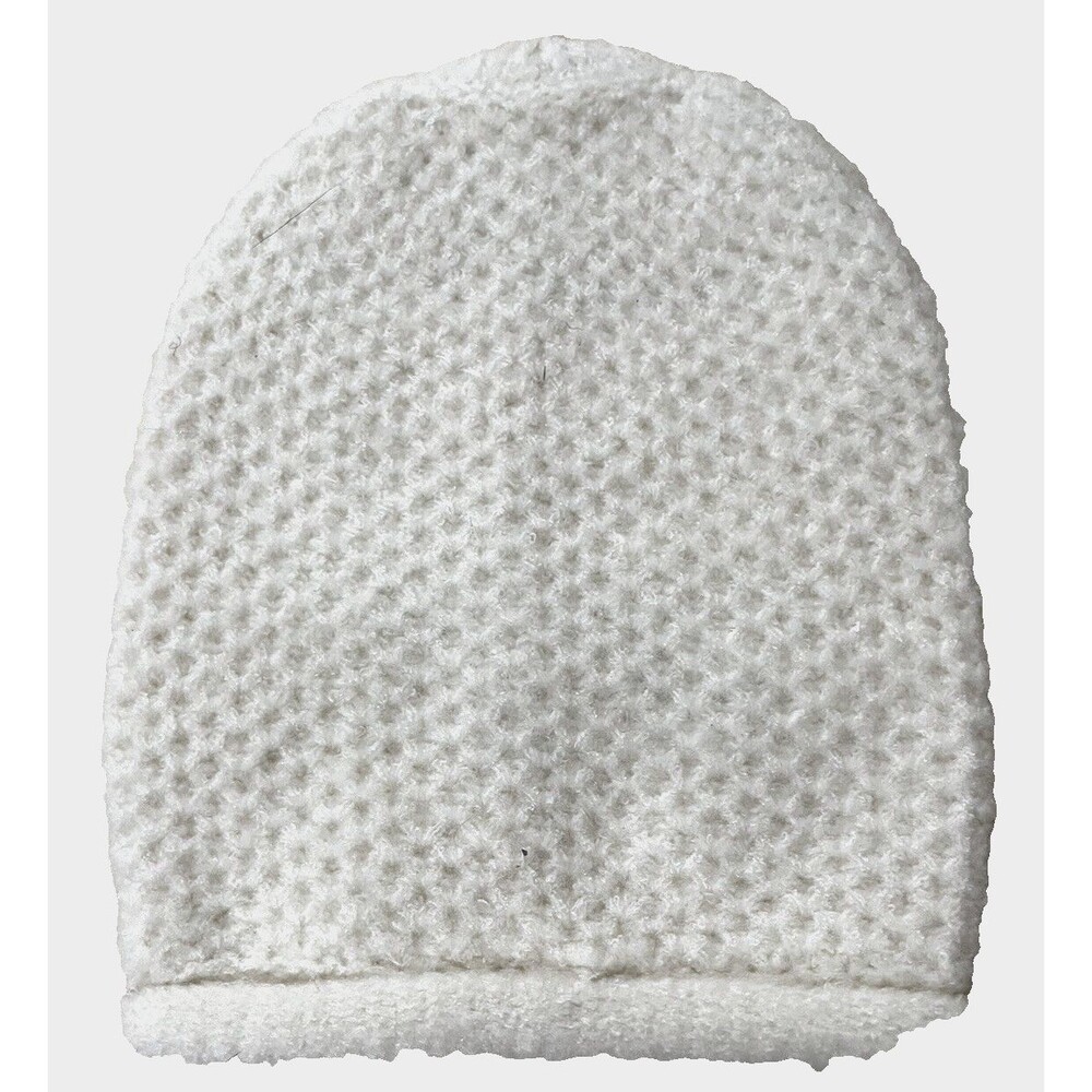 Free People Hat Knit Beanie Cap Solid Winter White Ski Toque Cottage Boho Preppy